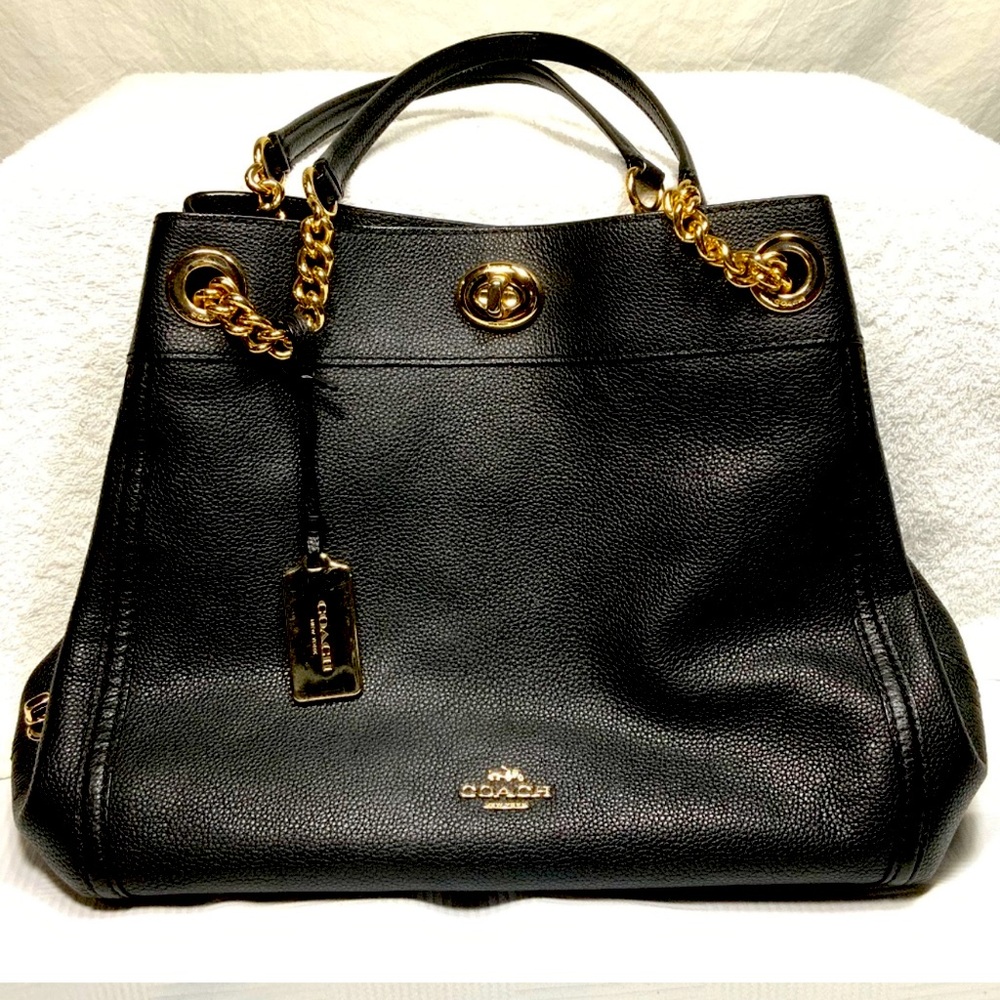 Never used authentic CoachTurnlock black bag